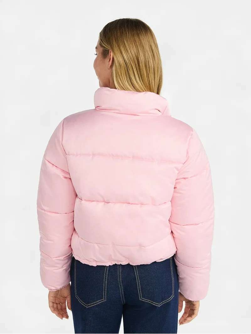 No Boundaries Puffer Jacket, Women's - Walmart.com | Walmart (US)