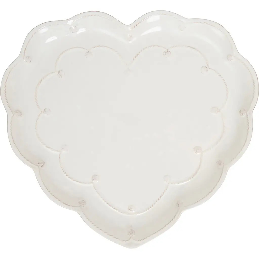 Juliska Berry & Thread Ceramic Heart Platter in Whitewash at Nordstrom | Nordstrom