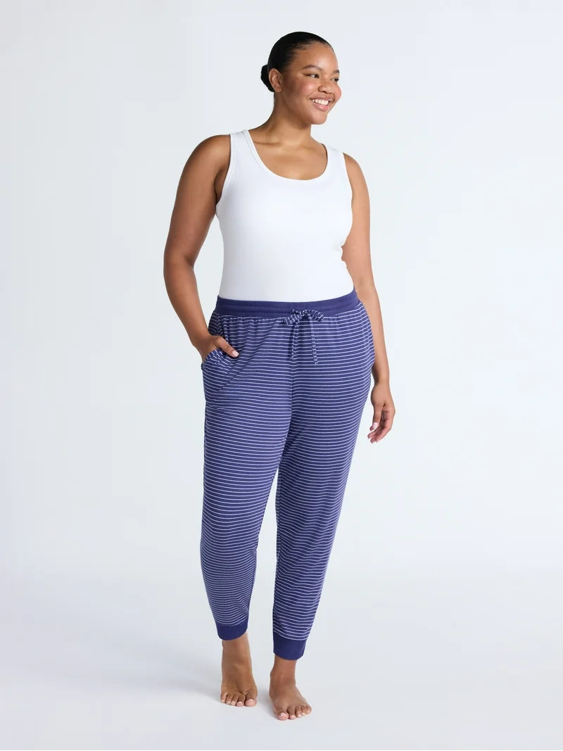 Joyspun Women's Cozy Lounge Collection Hacci Knit Sleep Joggers, 29'' Inseam, Sizes XS-3X | Walmart (US)