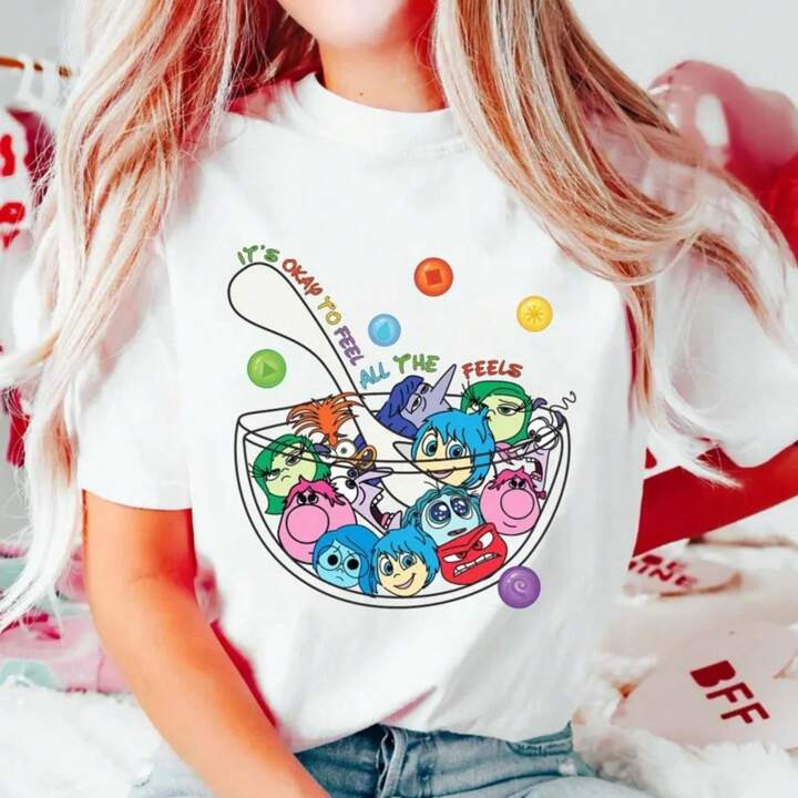It's Okay To Feel All The Feels Inside Out Shirt, Inside Out Shirt, Speech Therapy Shirt, Gift For Teacher, Inside Out Feelings Shirt | SHEIN