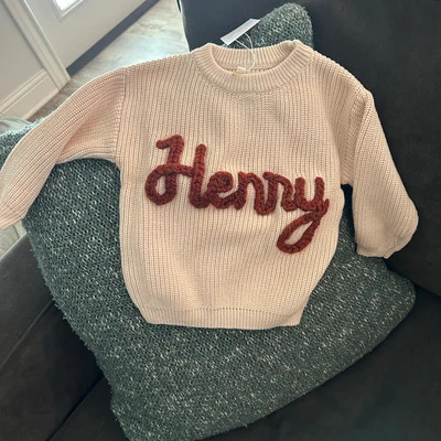 Customizable Embroidered Baby and Toddler Sweater Baby Name - Etsy | Etsy (US)