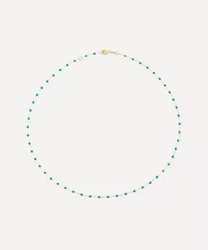 18ct Gold Classic Gigi Resin Bead Necklace | Liberty London (UK)