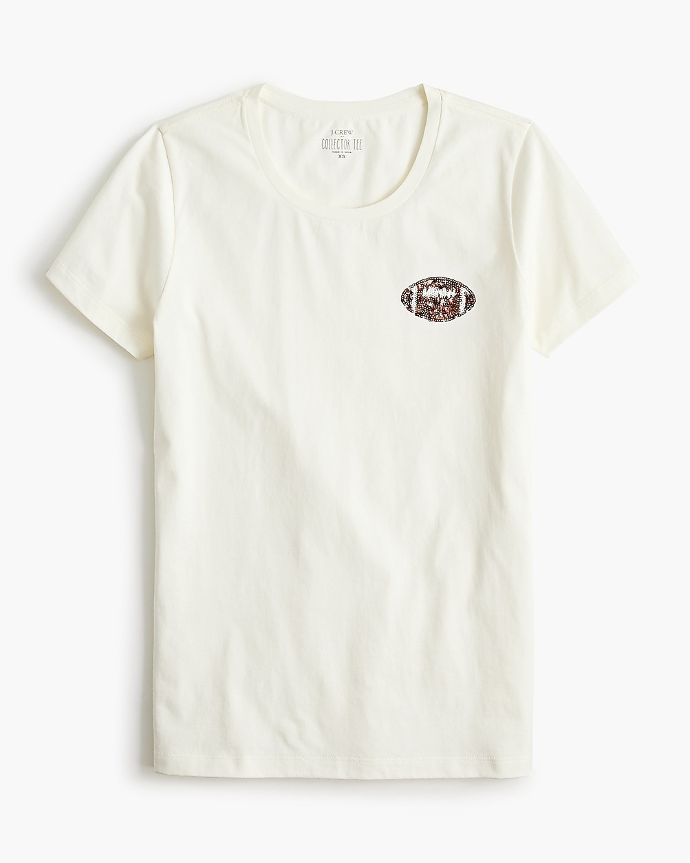 Sequin football tee | J.Crew Factory