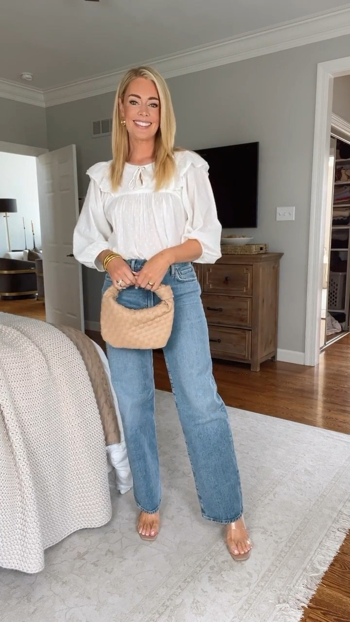 I’m wearing a small in the top & 26 in the jeans (jeans are a true denim). Both fit true to size!

Spring outfit, summer outfit, white blouse, Cleobella blouse, heels, summer heels, clear strap heels, weekend outfit, vacation outfit, jeans, straight leg jeans

#LTKShoeCrush #LTKSeasonal #LTKStyleTip