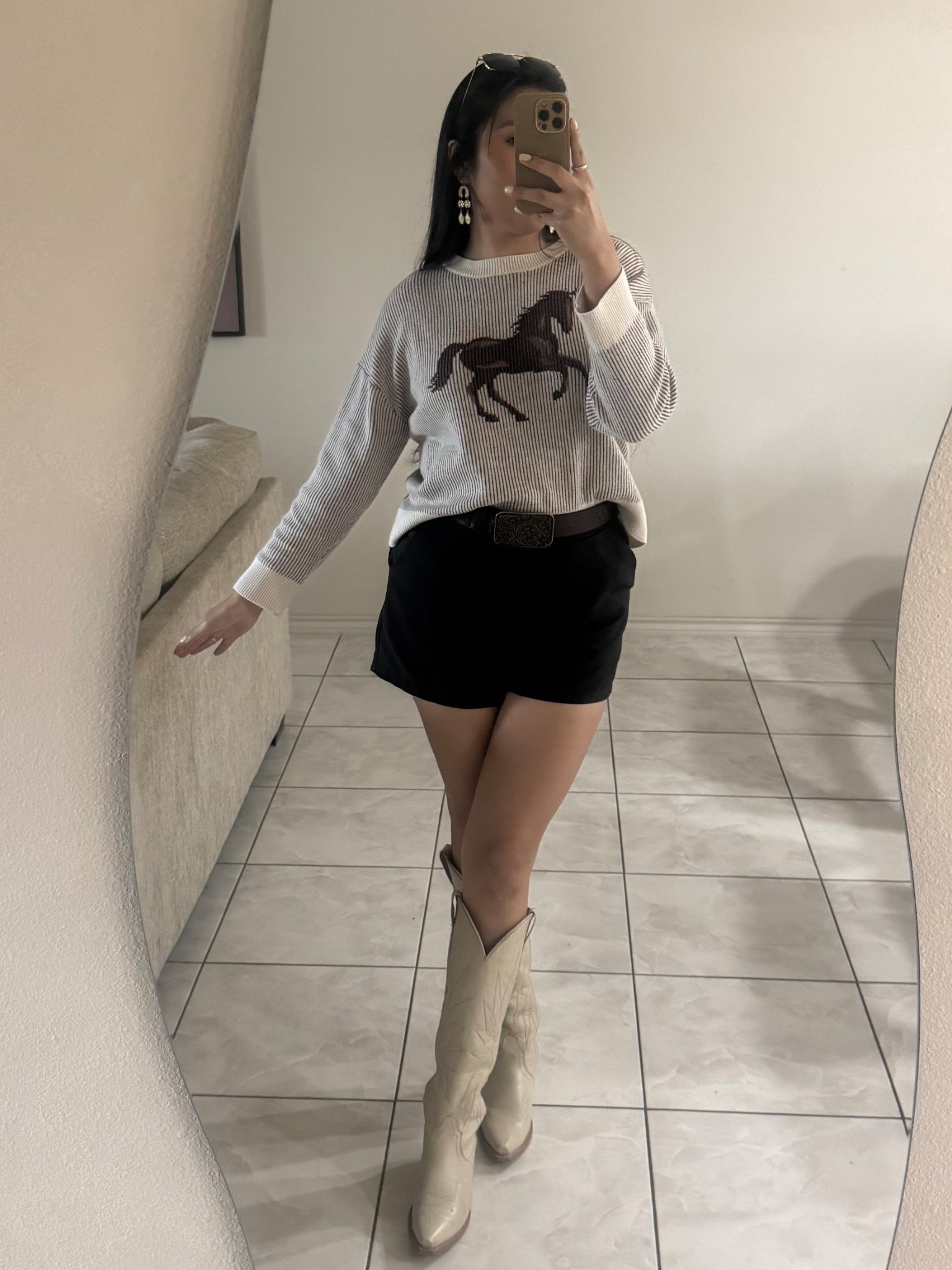 can’t go wrong with a horse sweater & tall cowgirl boots 🤠

#LTKgrwm #LTKValentine #LTKootd