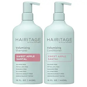 Hairitage Apple Santal Volumizing Shampoo & Conditioner Set - For Fuller Hair, Color & Treated, F... | Amazon (US)