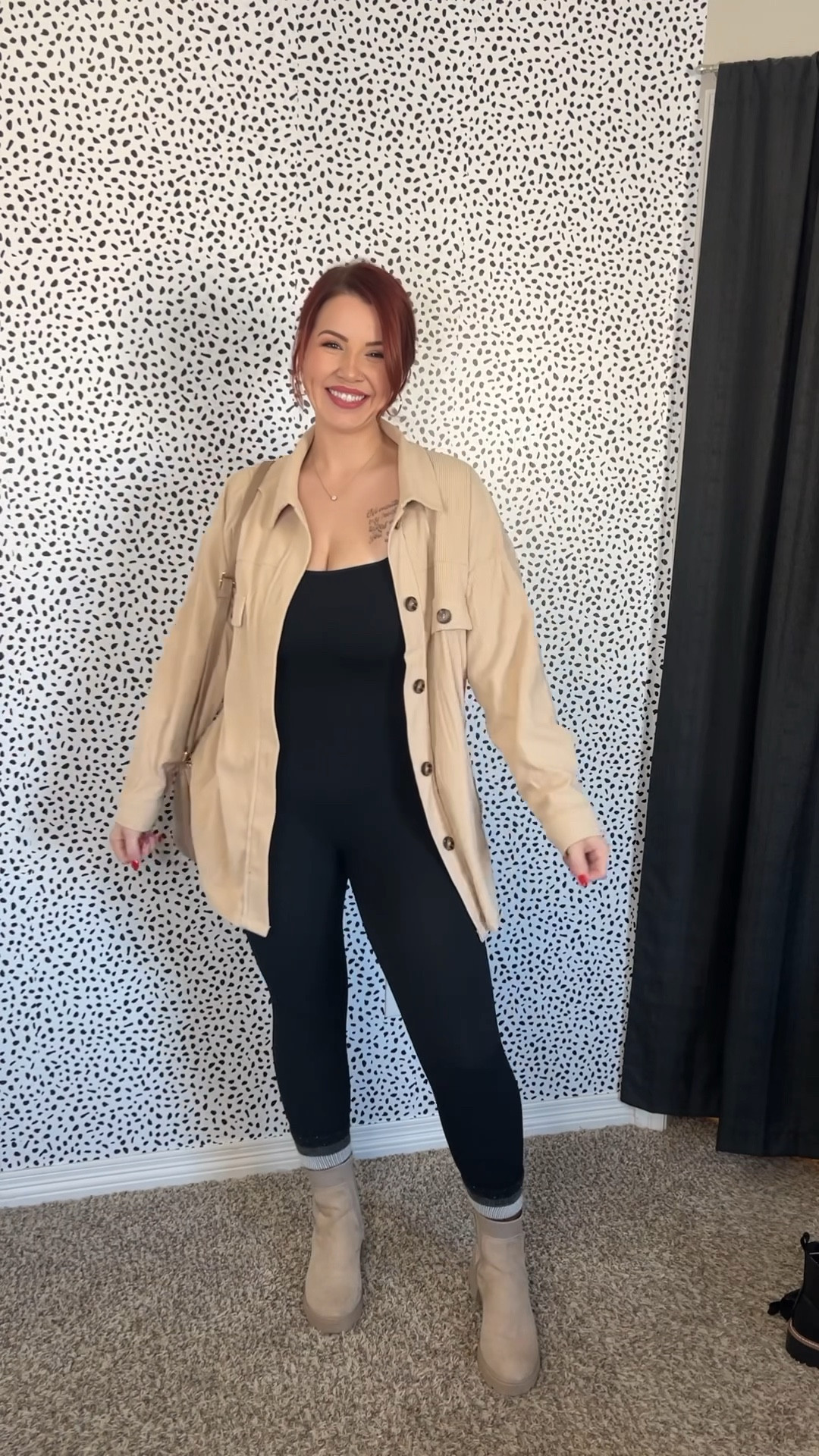 Styling a popilush jumpsuit 4 ways! Keeping it super casual the rest of 2024 😎
-Jean jacket// large
-Jean Shacket//large
-Pea coat// large
-Corduroy Shacket// large
Body suit// XL 

#LTKActive #LTKSaleAlert #LTKMidsize