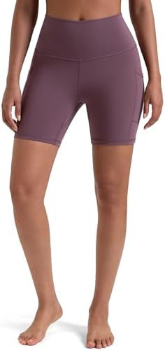 Colorfulkoala Women's High Waisted Biker Shorts with Pockets 6" Inseam Yoga Tummy Control Short | Amazon (US)