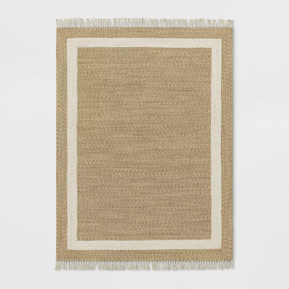 Braided Outdoor Rug with Fringe Neutral/Ivory - Threshold™ designed with Studio McGee | Target