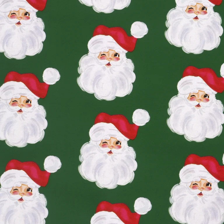 Green Santa Gift Wrap by Celebrate It™ - Christmas Gift Wrap | Walmart (US)