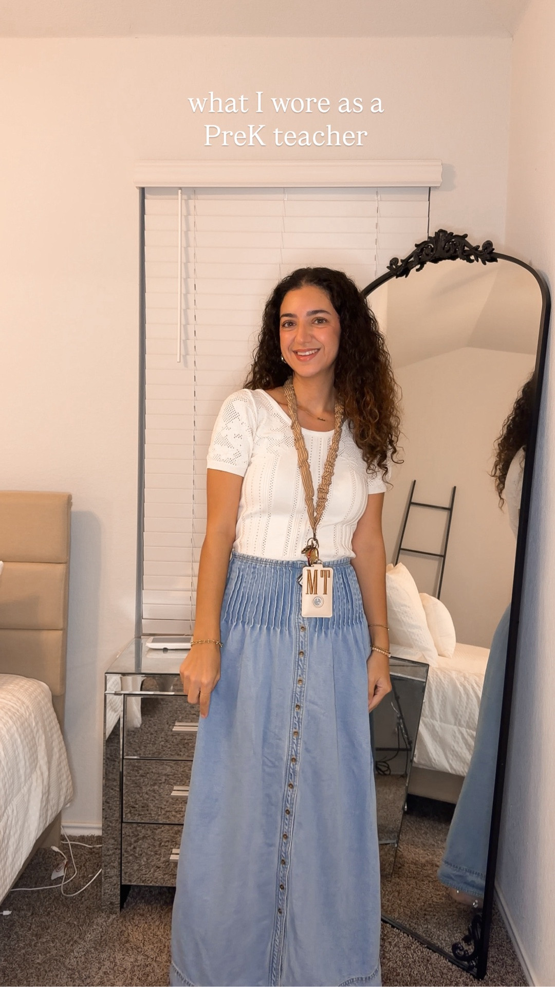 My code MAYASAVE30 gets you 30% off @VICI 🤍 what I wore as a PreK teacher. Size medium in top, small in bottoms. 

Teacher outfits, daily outfit, outfit of the day teacher ootd, casual outfits, denim skirt, fall fashion

#LTKdayinmylife #LTKgrwm #LTKootd