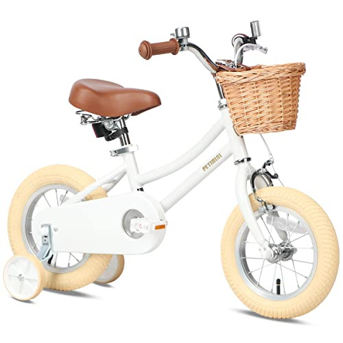 Petimini 12 Inch for Age 2 3 4 Kids Toddler Bike for Boys Girls, White | Amazon (US)