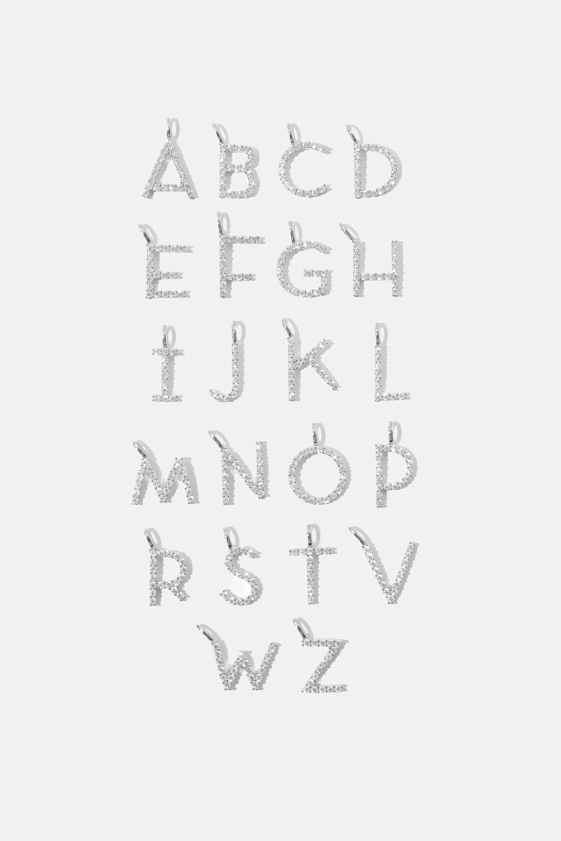 Pave Initial Charm | Miranda Frye Inc.