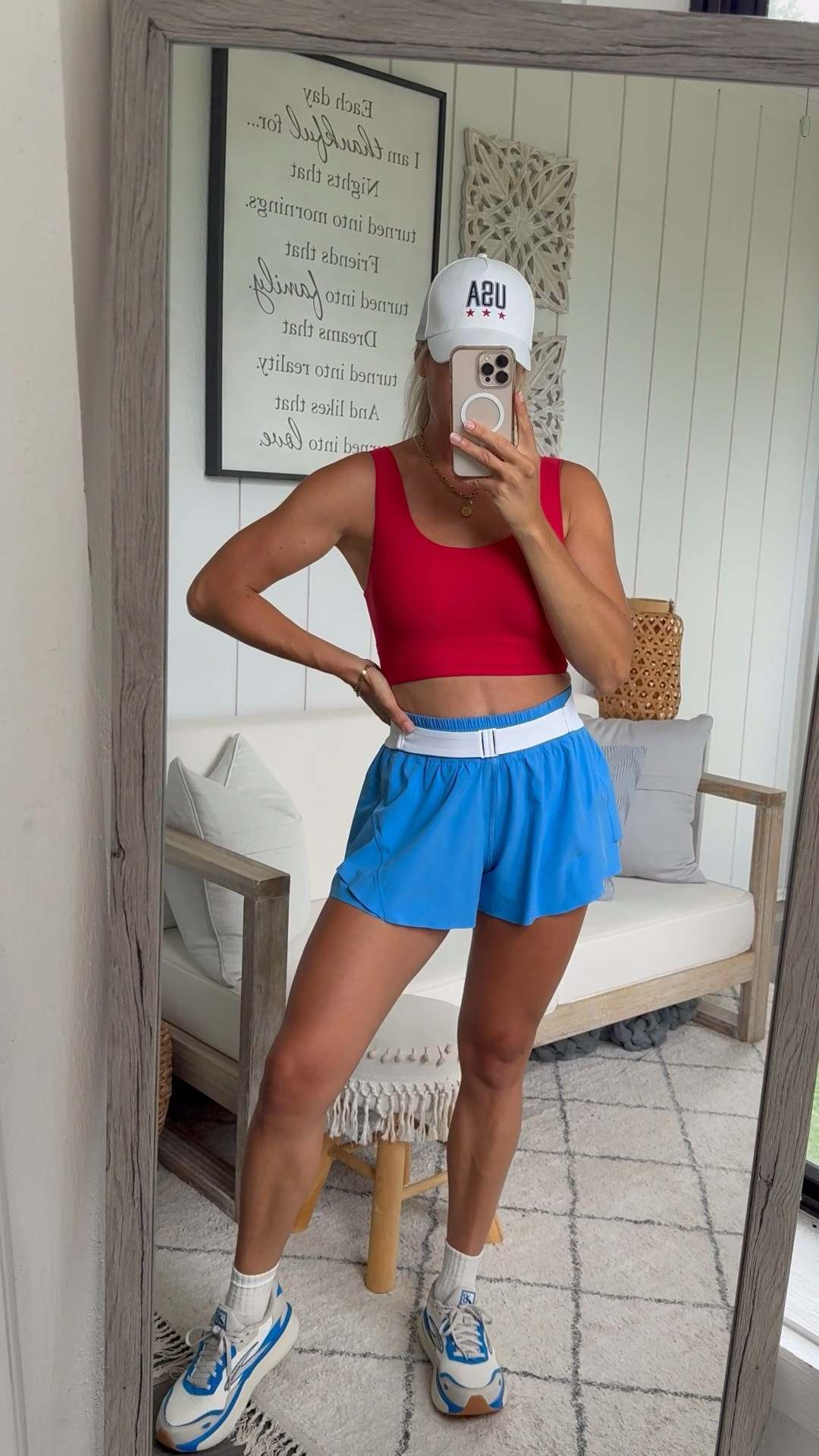 Wearing small in the shorts. I can’t stop
Wearing these shorts! A must have!! My sports bra is from target and sold out but I linked one that I have in other colors and currently have the red in my cart for checkout! 😆

#LTKActive #LTKFindsUnder50 #LTKSeasonal