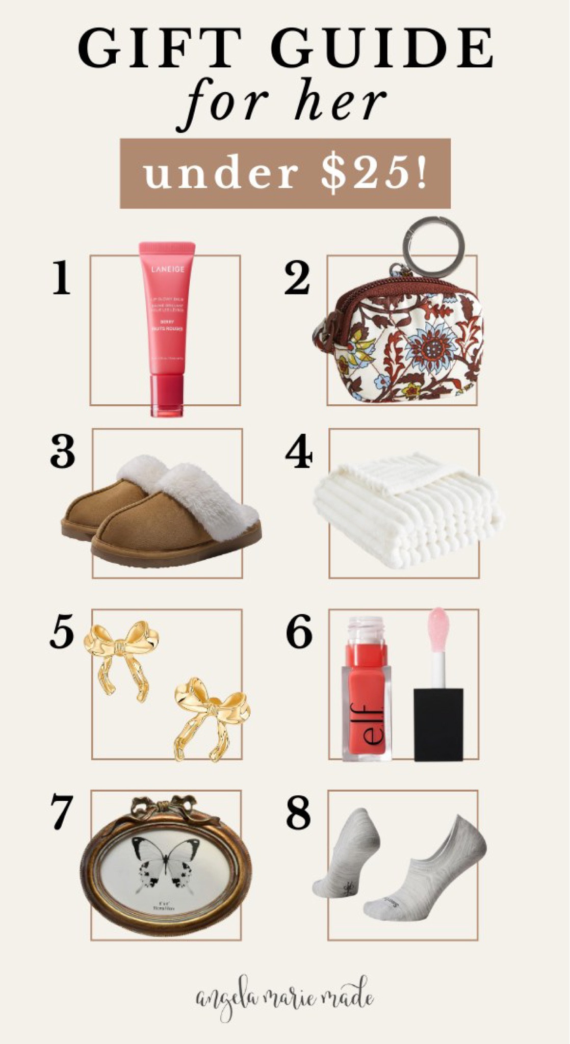 Amazon gift guide for her under $25! Stocking stuffers for her, gifts for women, gift guide for women

#LTKGiftGuide #LTKFindsUnder50 #LTKHoliday