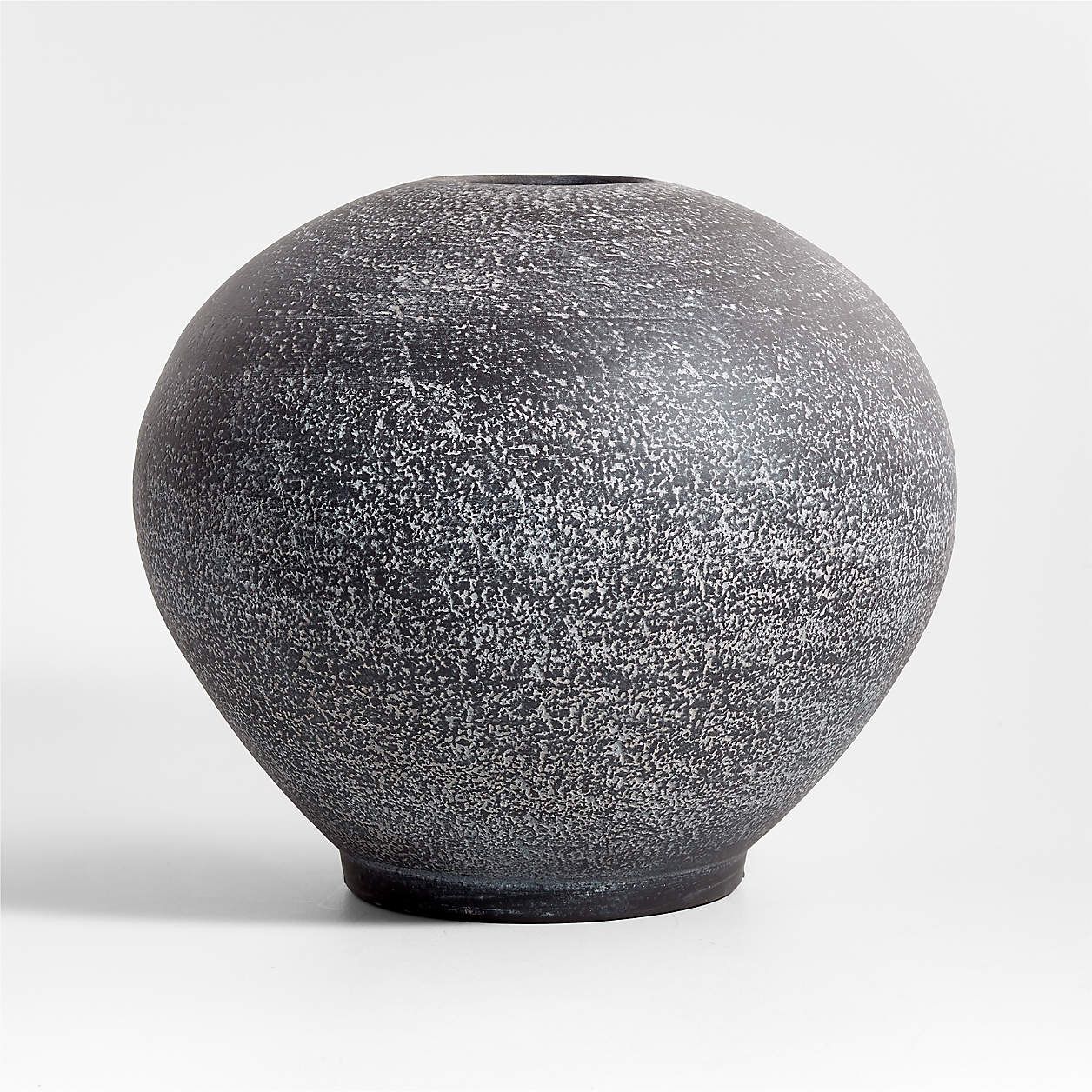 Ophelia Matte Black Round Vase 12" + Reviews | Crate & Barrel | Crate & Barrel