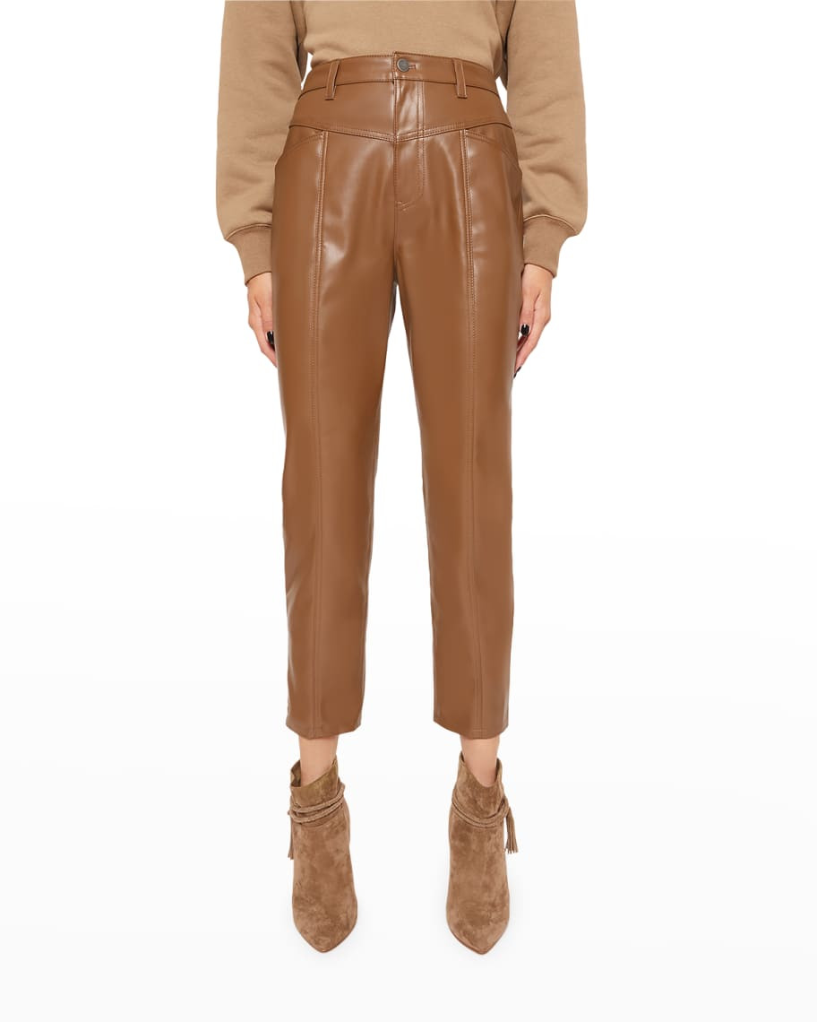 Rebecca Minkoff Sandra Cropped Faux-Leather Pants | Neiman Marcus