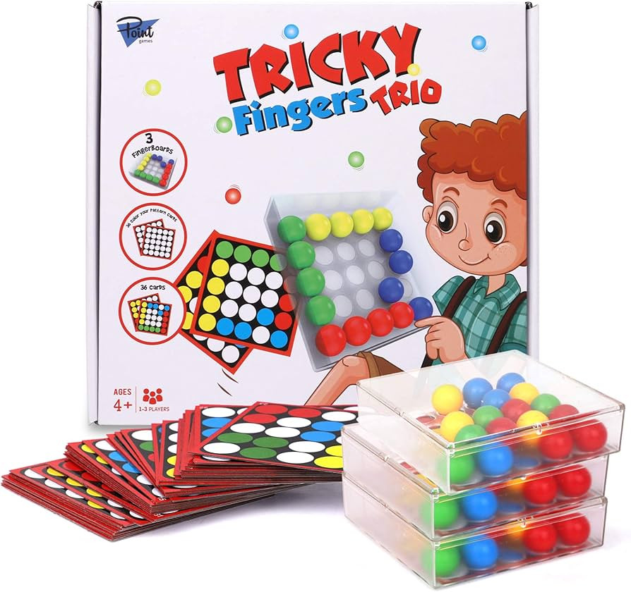 Point Games Therapy Games for Kids, Tricky Fingers Trio, Puzzle Games, Sensory Learning Game, Fun... | Amazon (US)