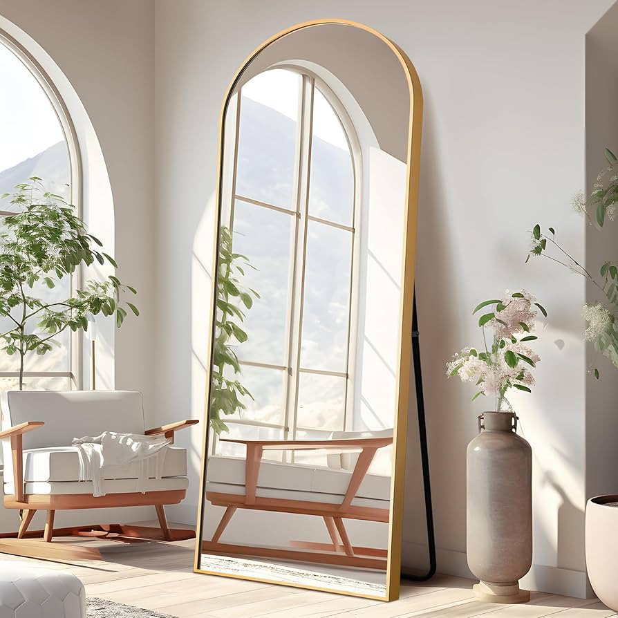 NeuType Arched Full Length Mirror Standing Hanging or Leaning Against Wall, Oversized Large Bedro... | Amazon (US)