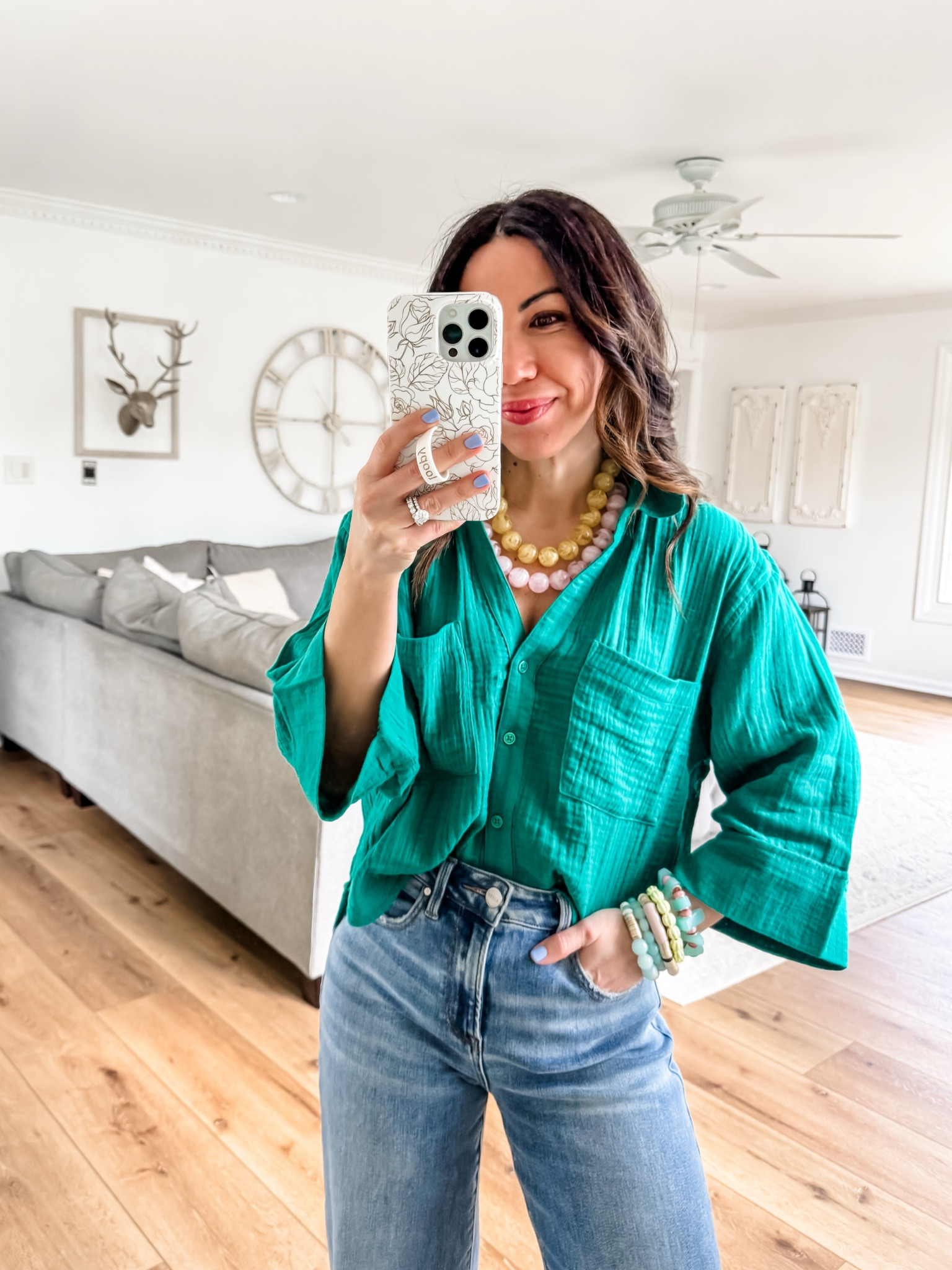 25 jeans. Small gauze top 



#LTKOver40 #LTKPetite