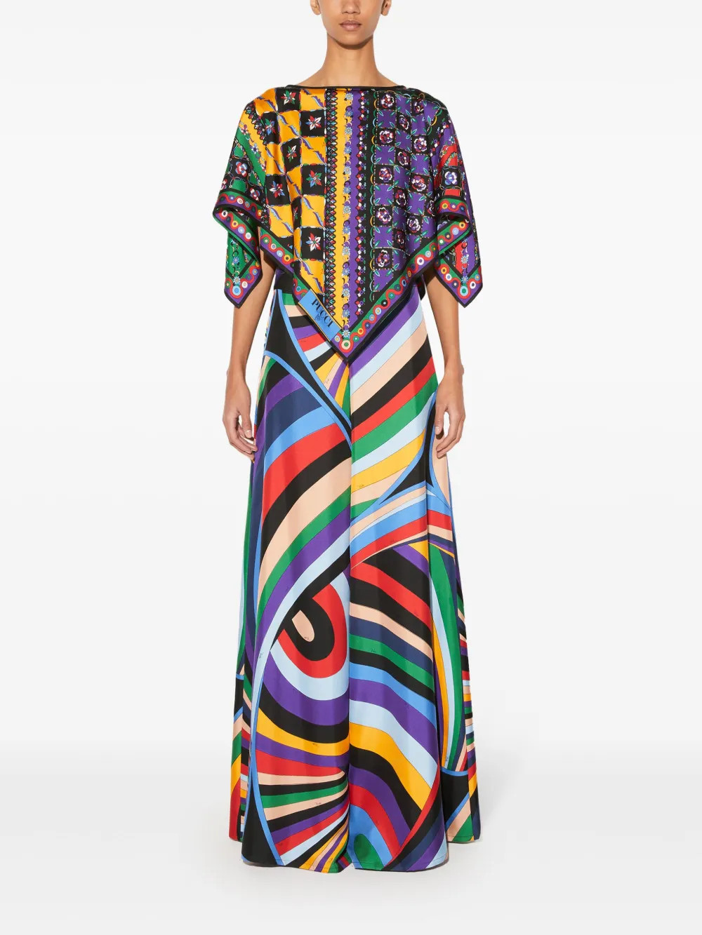 PUCCI Iride-print Silk Trousers | Purple | FARFETCH | Farfetch Global