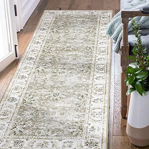 JINCHAN Runner Rug 2x7 Area Rug Persian Rug Taupe Vintage Floor Cover Elegant Floral Area Rug Ret... | Amazon (CA)