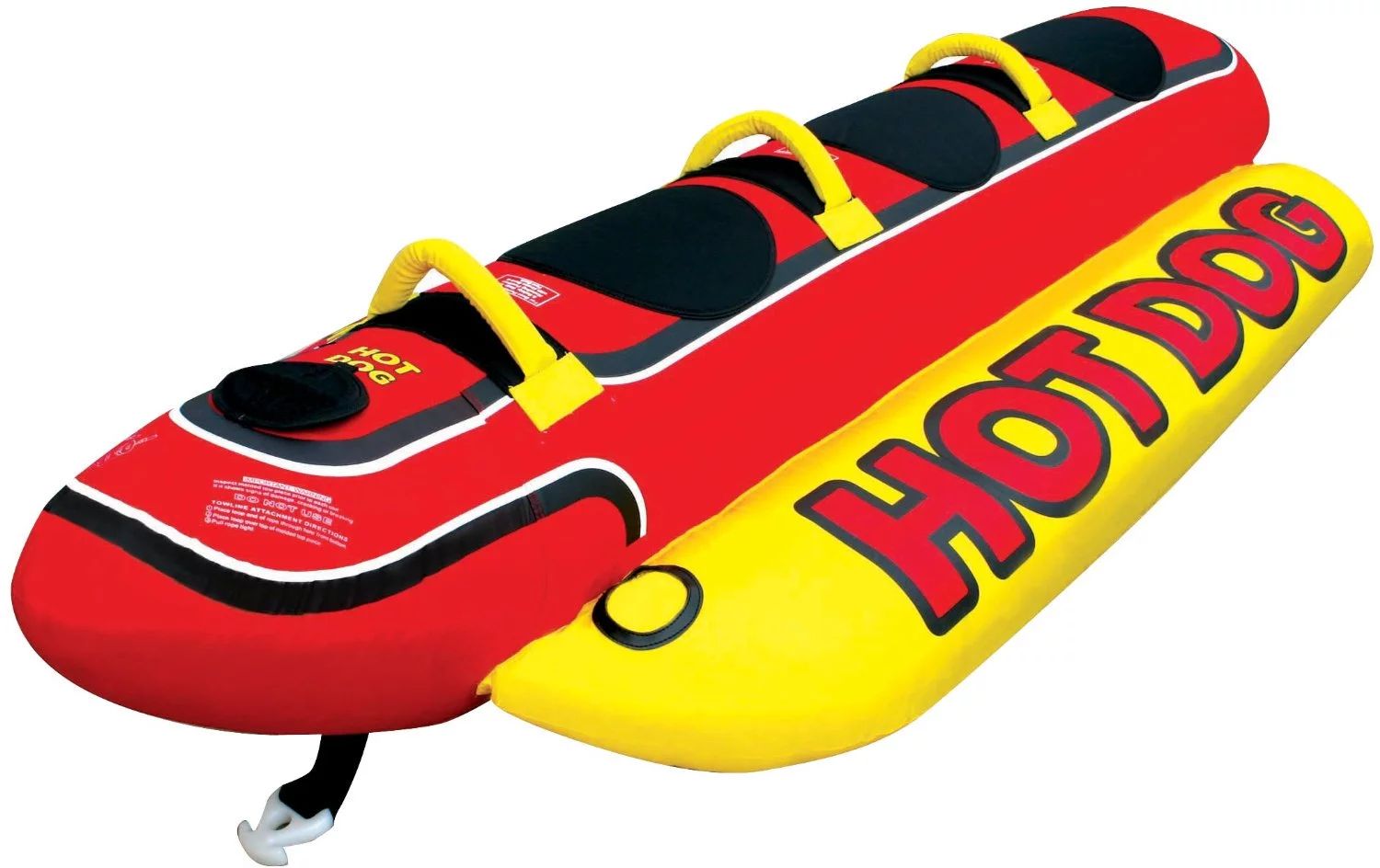 Airhead Hot Dog 1 to 3 Rider Inflatable Waterskiing Towable Tube | Walmart (US)