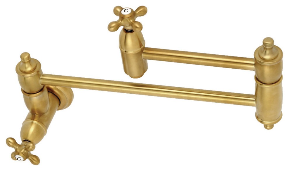 https://www.houzz.com/product/128147755-kingston-brass-ks3107ax-wall-mount-pot-filler-kitchen-faucet | Houzz 