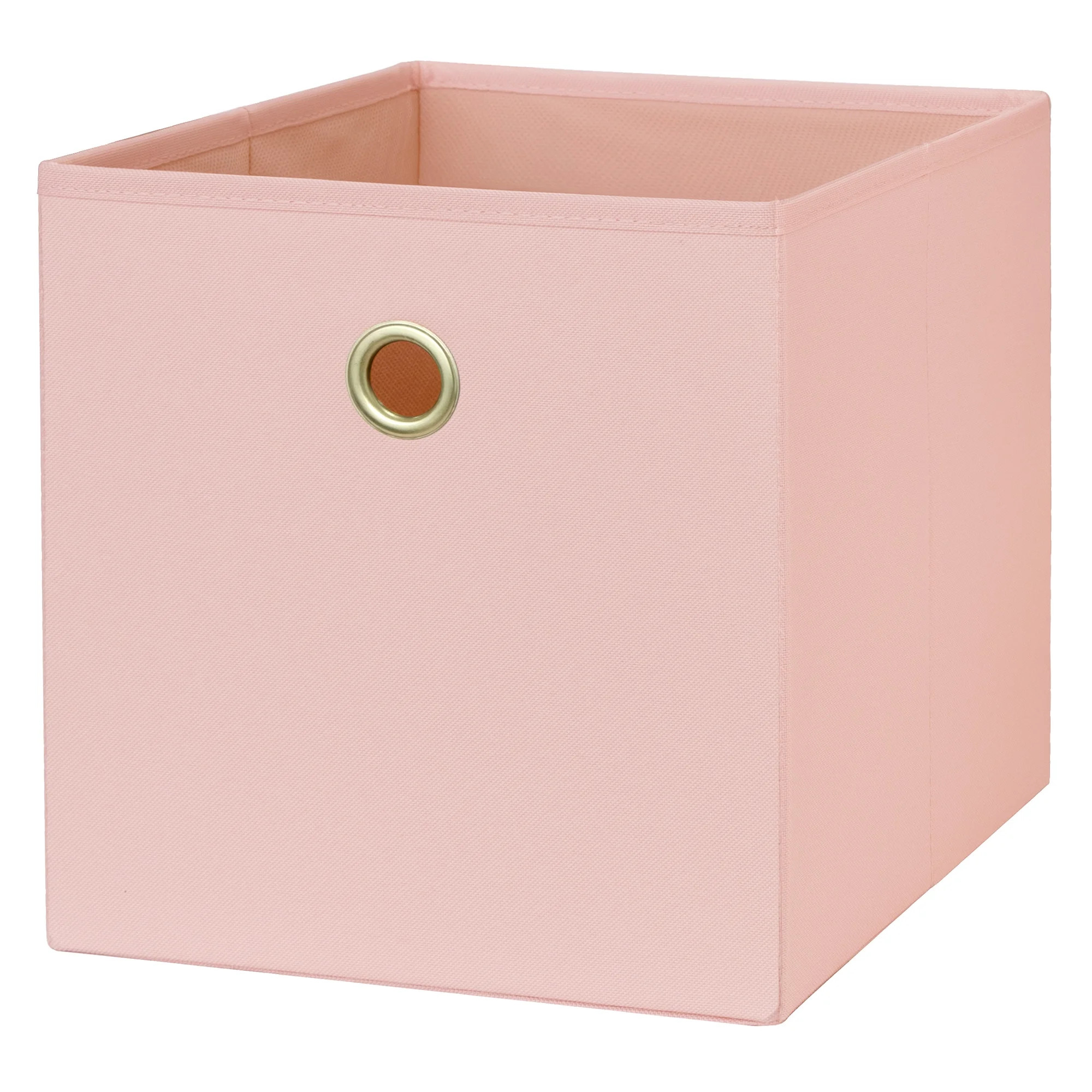 Mainstays Collapsible Fabric Cube Storage Bin, Pearl Blush | Walmart (US)
