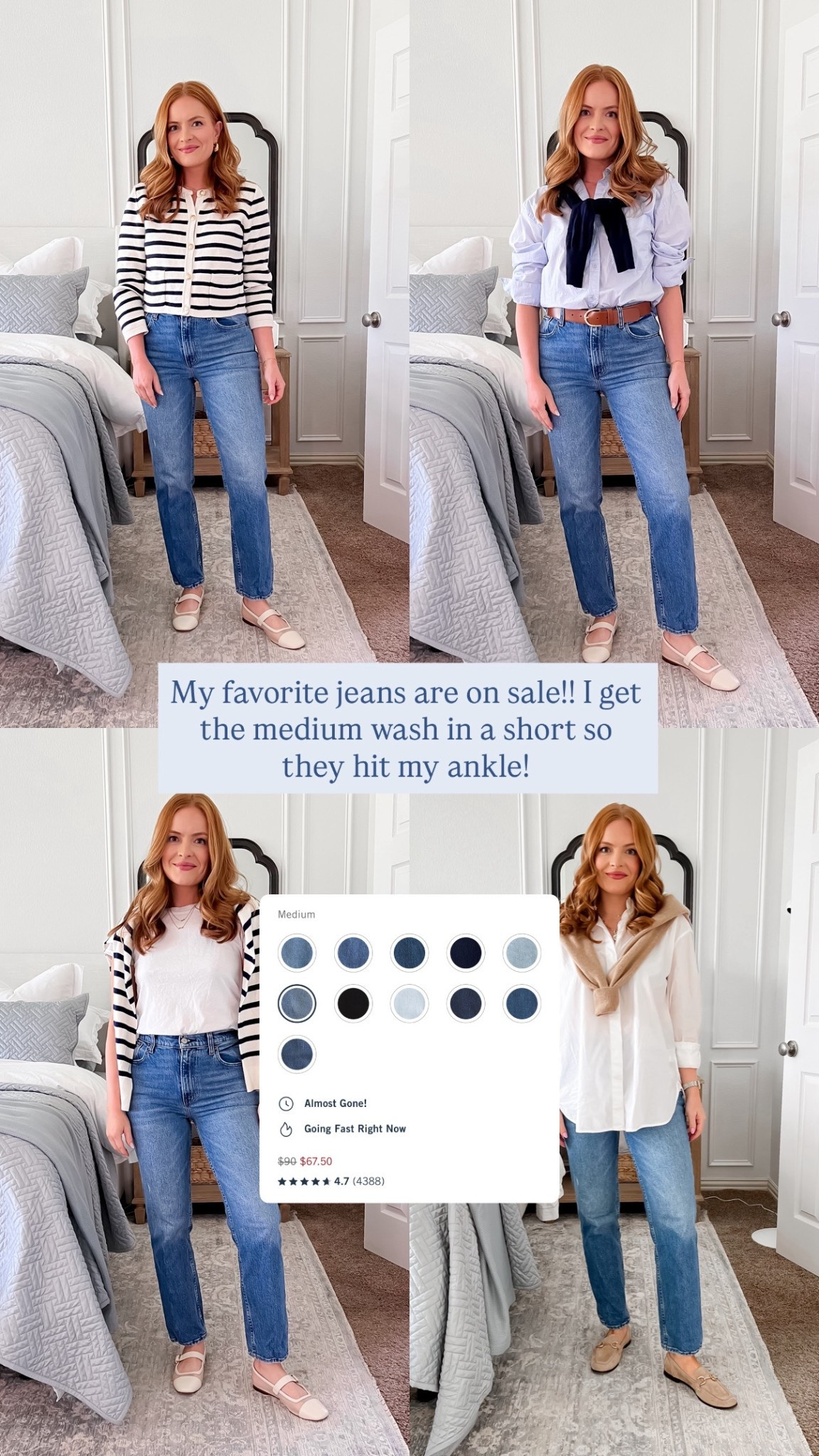 My favorite Abercrombie jeans are still on sale!! I get them in short so they hit my ankles! The color is called “medium”!

#LTKFindsUnder100 #LTKSaleAlert #LTKmomlife