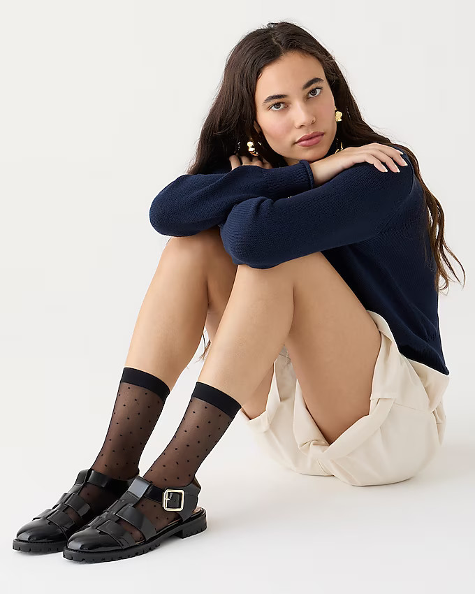 Sheer Swiss-dot socks three-pack | J. Crew US