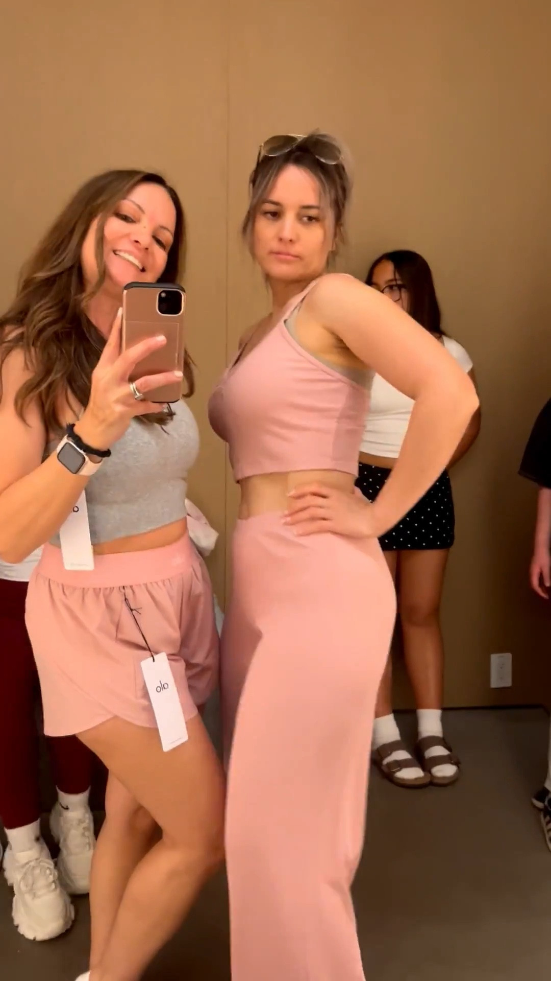 We love a good “everyone in the dressing room moment” 🤣. But seriously the new pink from @Alo Yoga is so pretty!! Perfect for spring!

#LTKPetite #LTKootd #LTKvlog