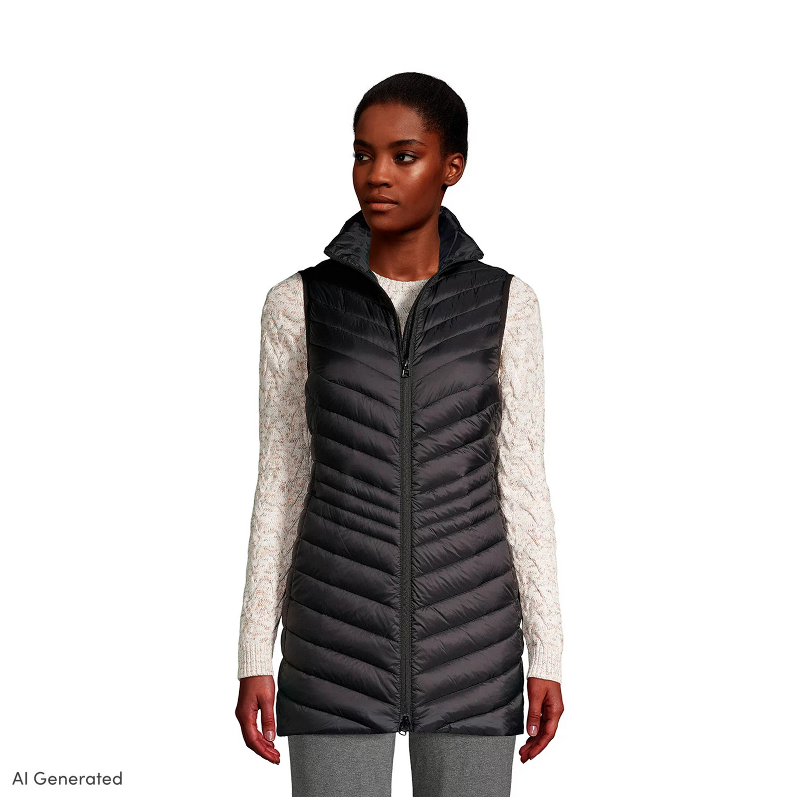 Women's Lands' End Ultralight Packable Down Vest, Size: Small, Oxford | Kohl's