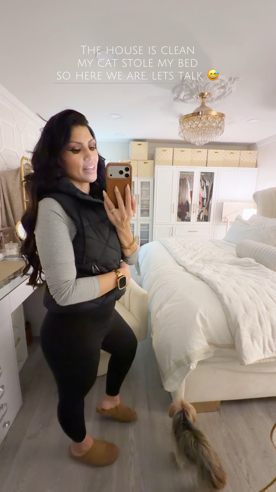 House is clean, cat took my bed, and I’m just chatting 🤍 Cozy nights like this are my peace. #momlife 
#reallife #letschat #cozyhome #catlover

#LTKmomlife #LTKdayinmylife #LTKHome