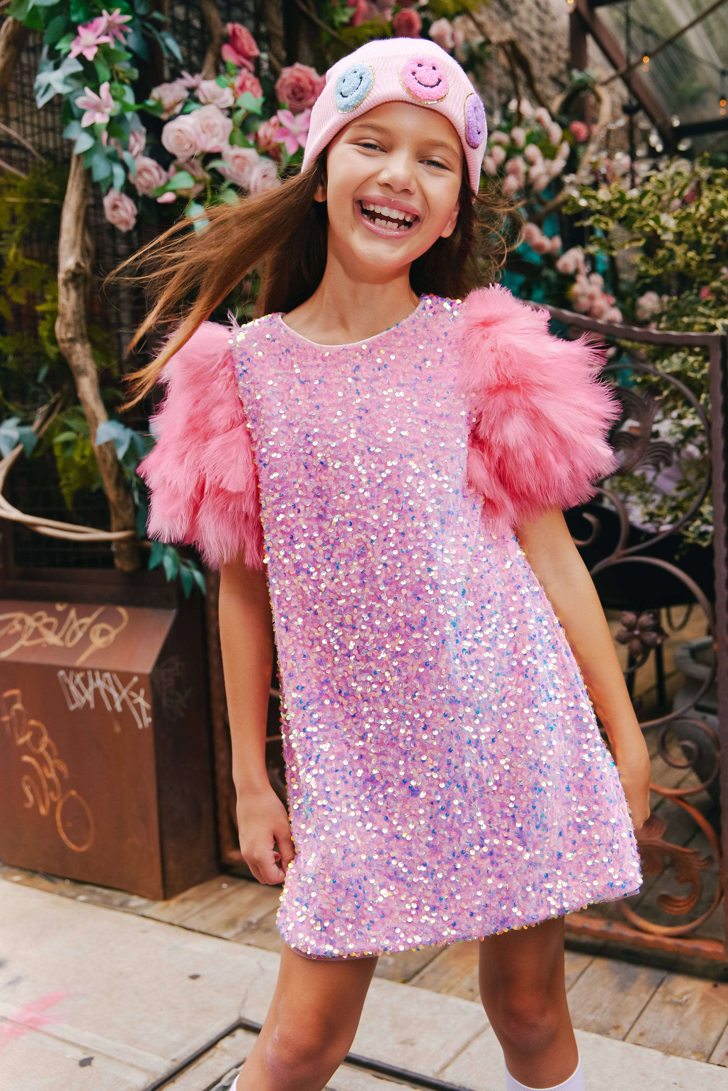 Rose Feather Party Dress 4 | Lola + The Boys