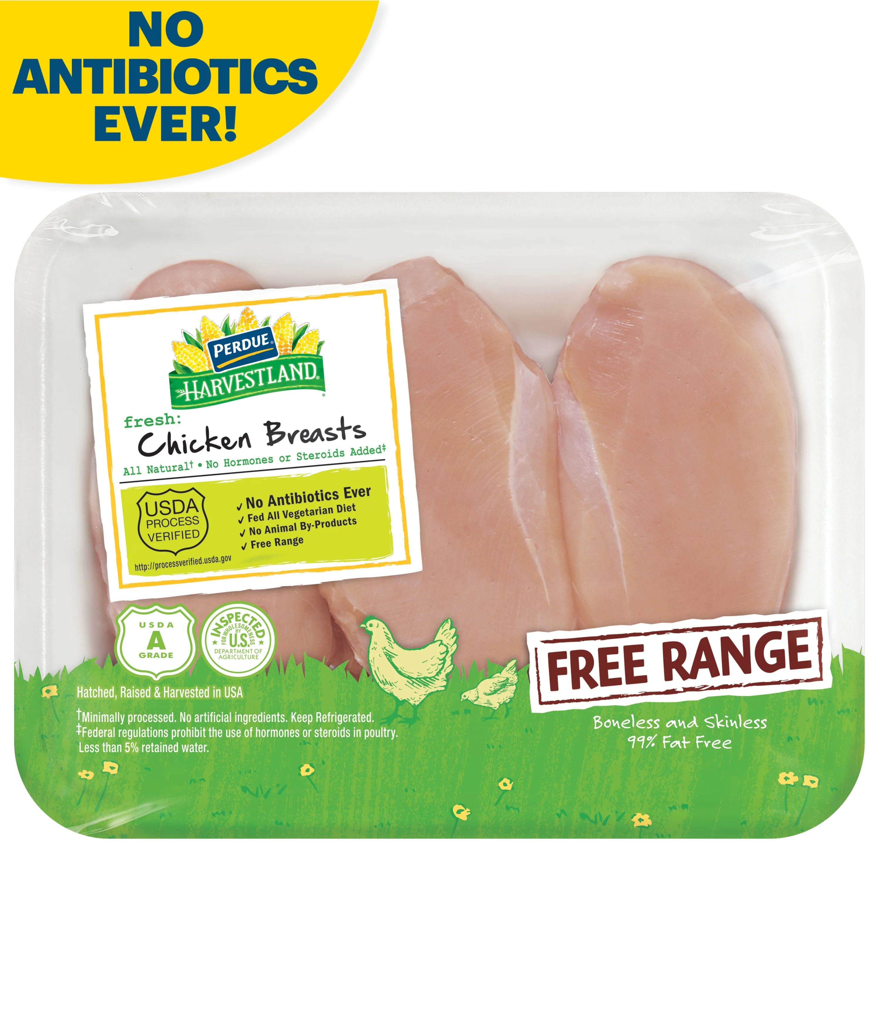 Perdue Harvestland, Free Range, Fresh Boneless Chicken Breasts, 1.3-2.8 lb. Tray | Walmart (US)