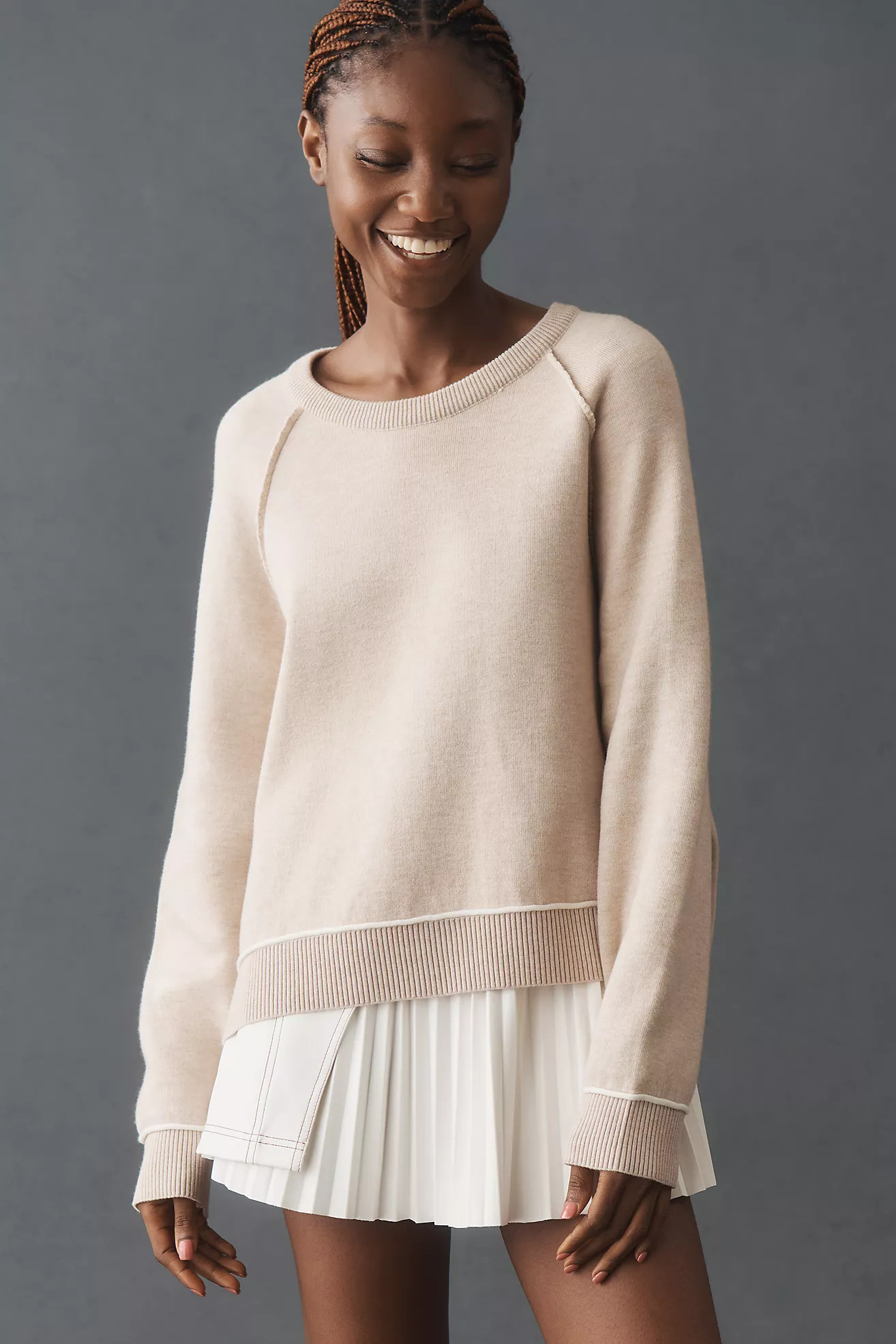 The Oaklyn Cozy Crew-Neck Sweatshirt by Pilcro | Anthropologie (US)
