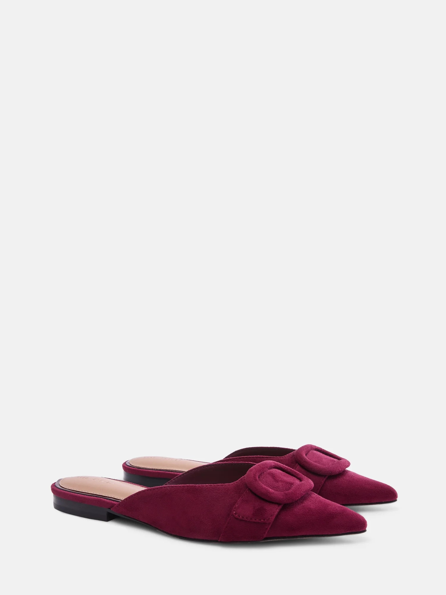 Free Assembly Women's Faux Suede Buckle Mules | Walmart (US)