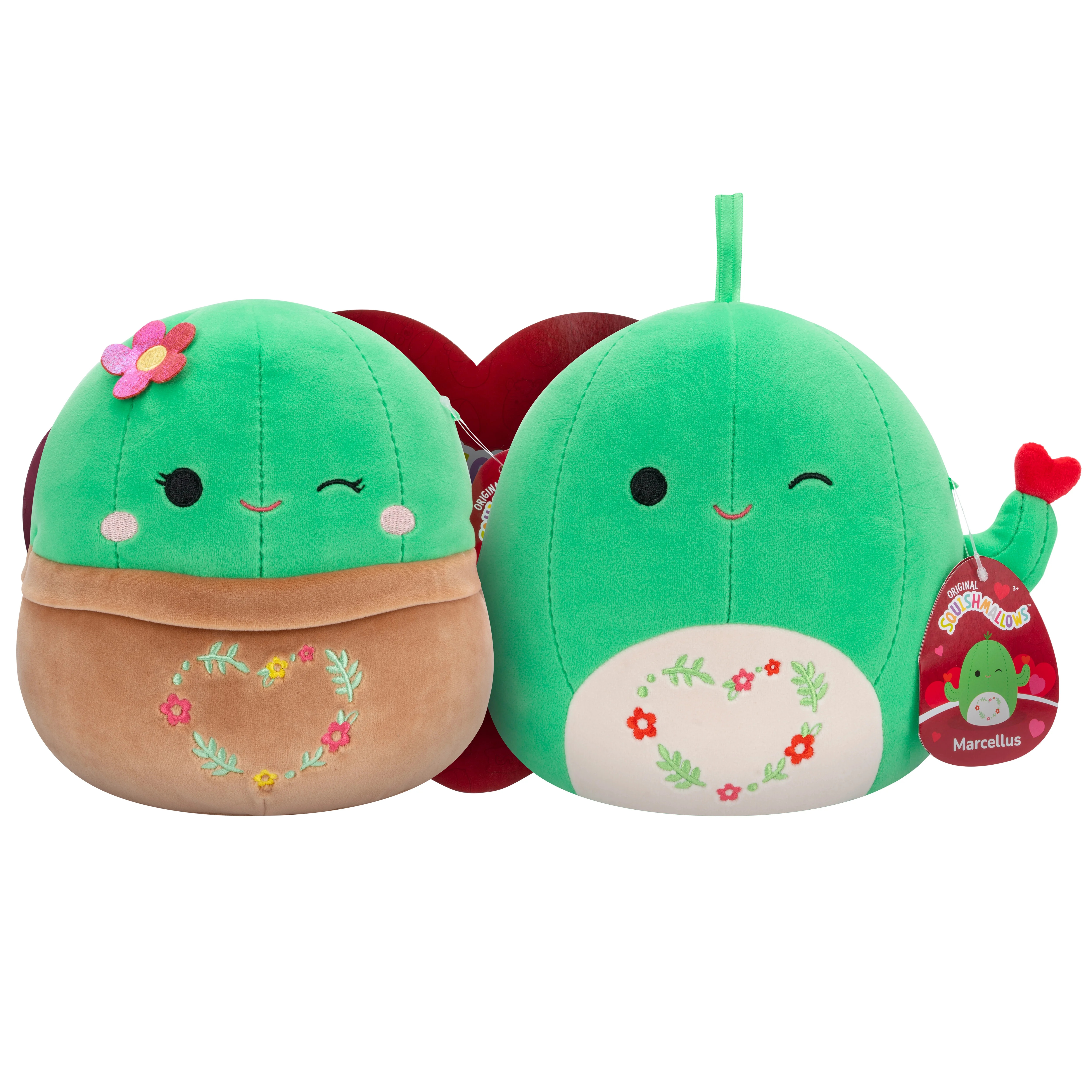 Squishmallows 8 inch Marcellus the Cactus + Shadi the Cactus – Ultra Soft Valentine Plush 2-Pac... | Walmart (US)