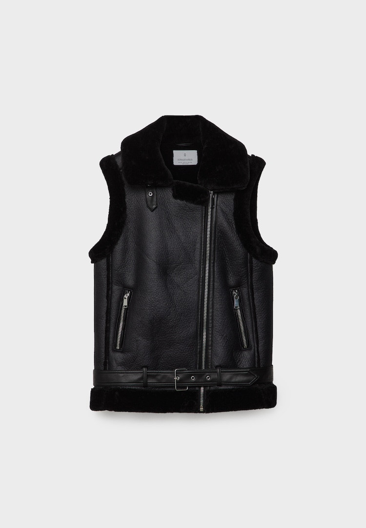 Double-faced waistcoat with belt detail - Women's fashion | Stradivarius United Kingdom | Stradivarius (UK)