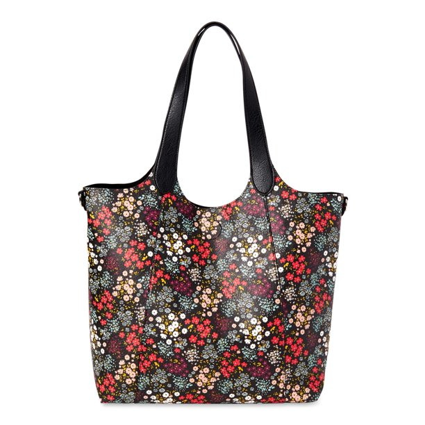 No Boundaries Essential Faux Leather Tote with Removable Crossbody Strap | Walmart (US)