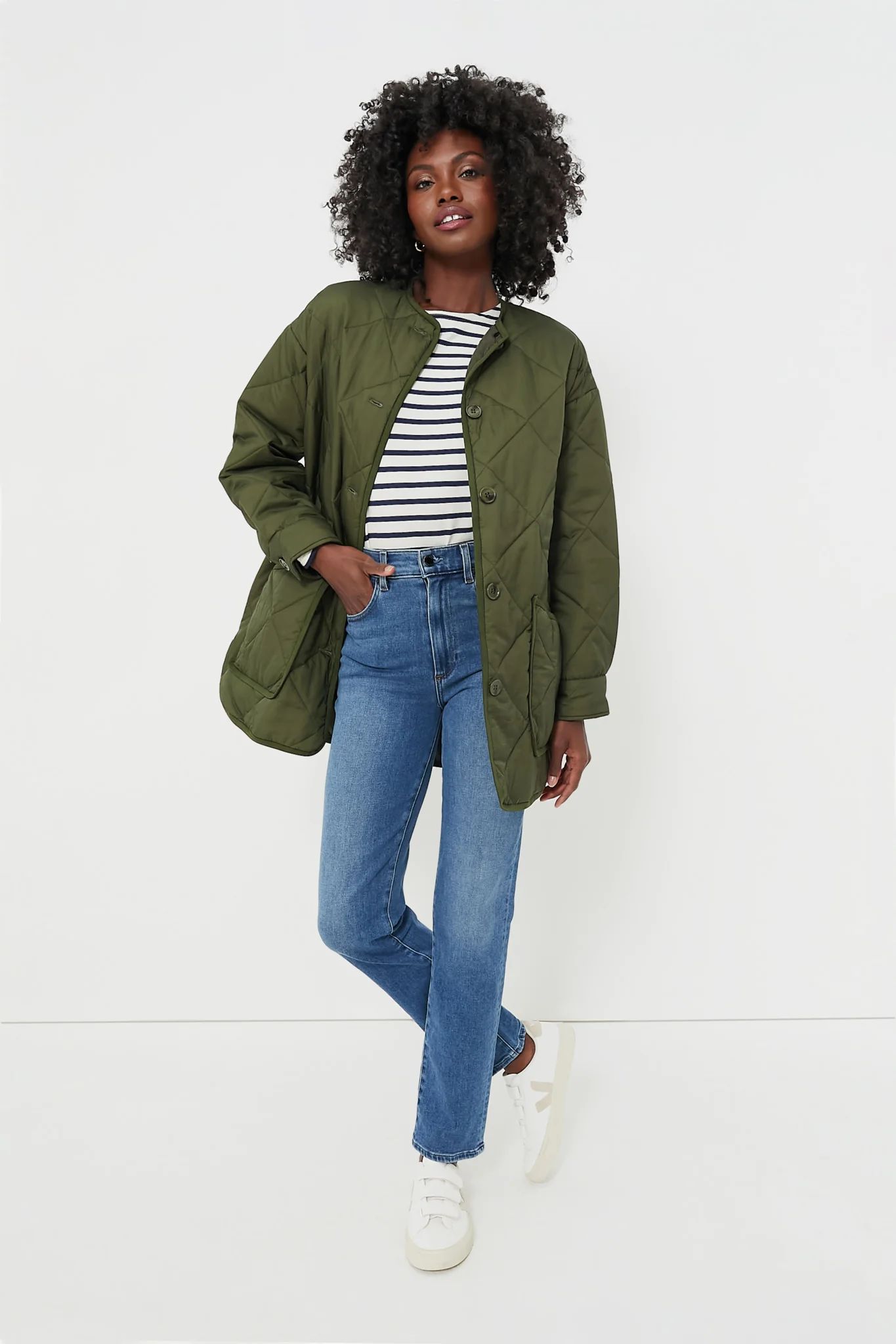 Olive Green Quilted Yates Jacket | Tuckernuck (US)