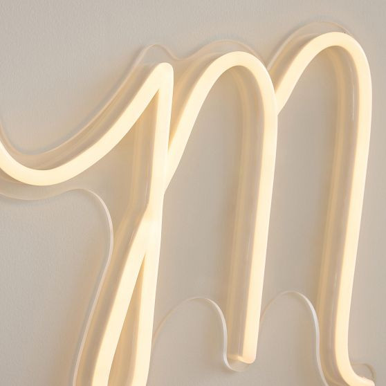 Create Your Own - Single Letter Script Neon LED Wall Light | Pottery Barn Teen