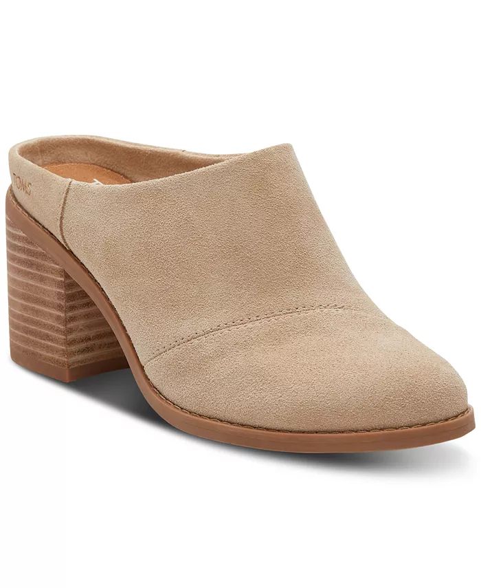 Women's Evelyn Stacked-Heel Mules | Macy's
