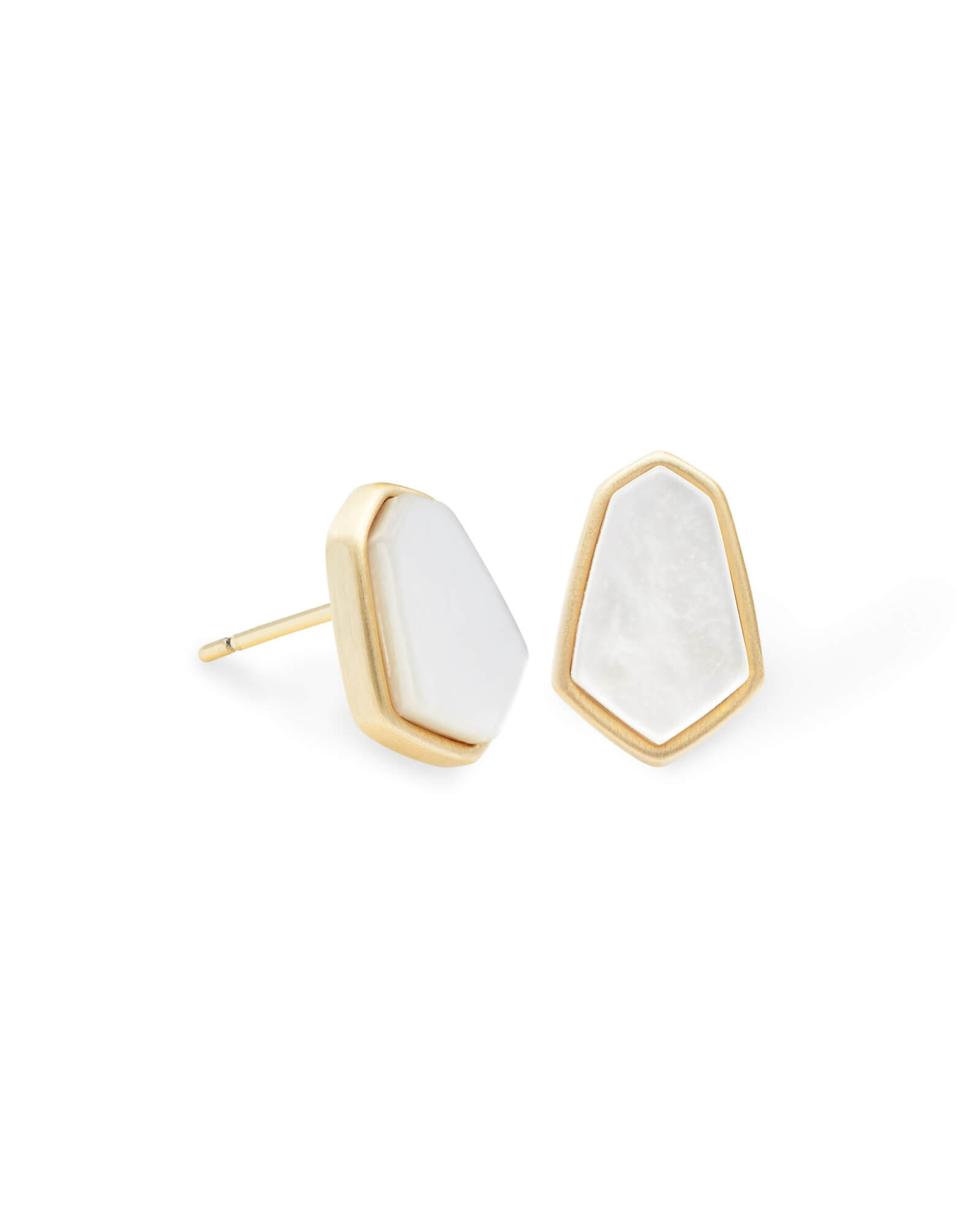 Clove Gold Stud Earrings in Ivory Pearl | Kendra Scott