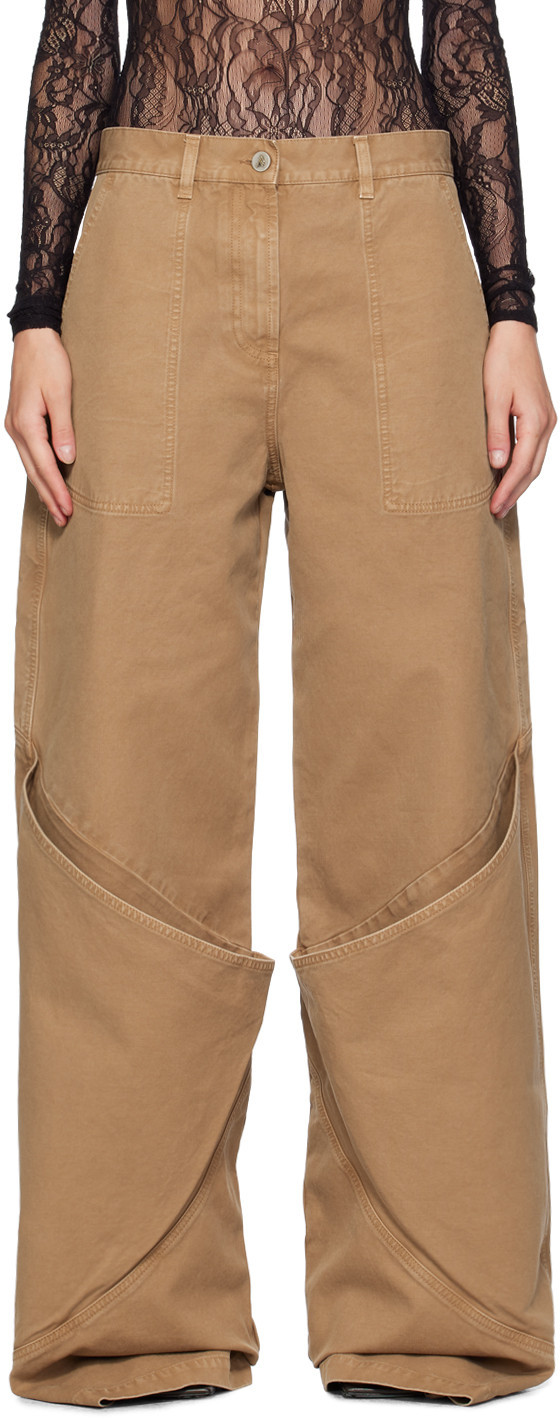 The Attico SSENSE Exclusive Tan Jeans | SSENSE