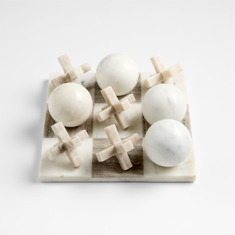 Marble 3D Tic Tac Toe Game + Reviews | Crate & Barrel | Crate & Barrel