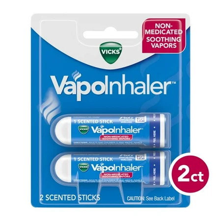 Vicks Vapo Inhaler, Soothing Non-Medicated Vapor Inhaler with Menthol Scent, 2 Count | Walmart (US)