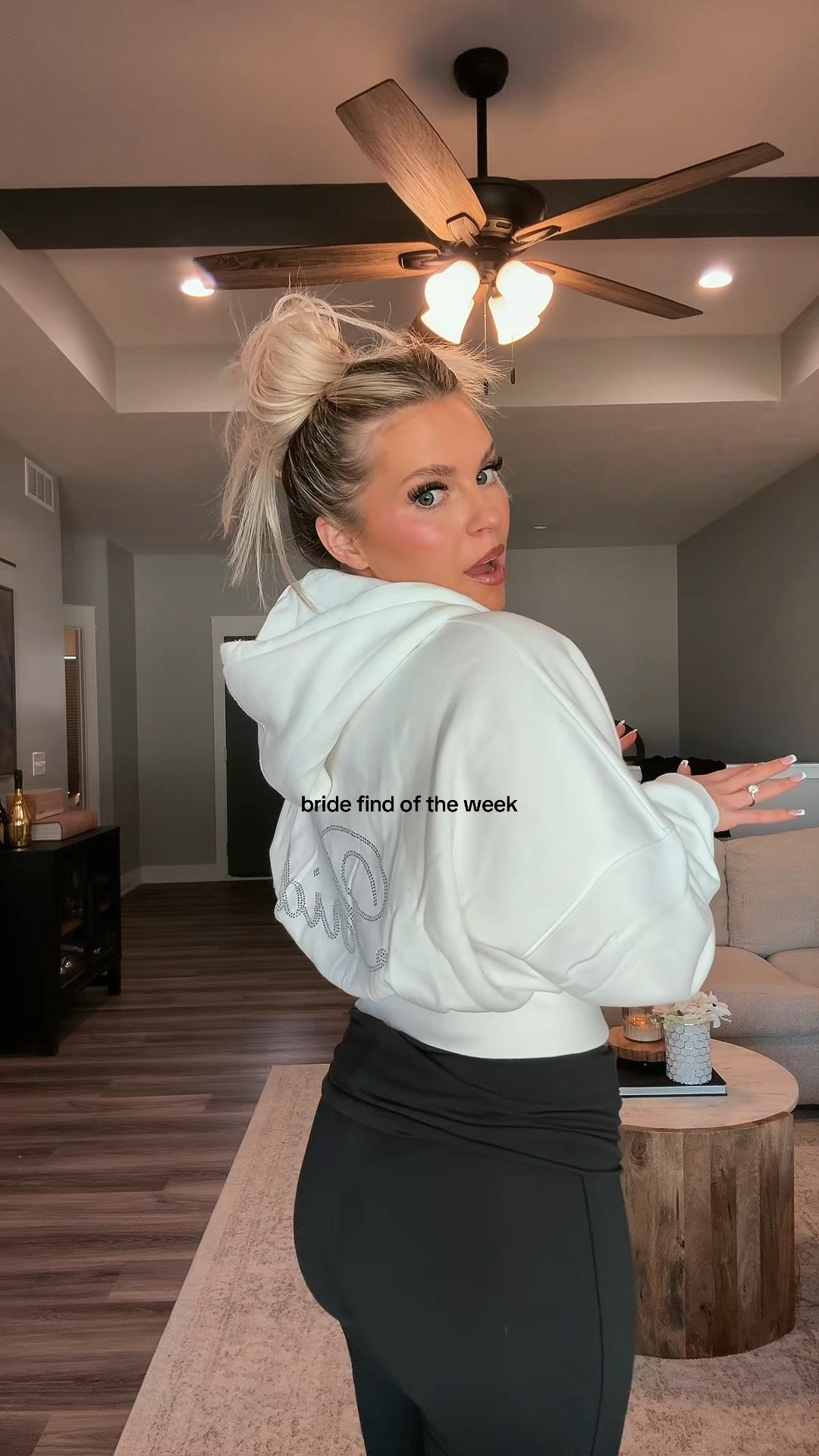 Bride merch bride hoodie cropped hoodie with diamonds bridal era bridesmaid bachelorette travel outfit wedding

#LTKWedding #LTKootd #LTKActive