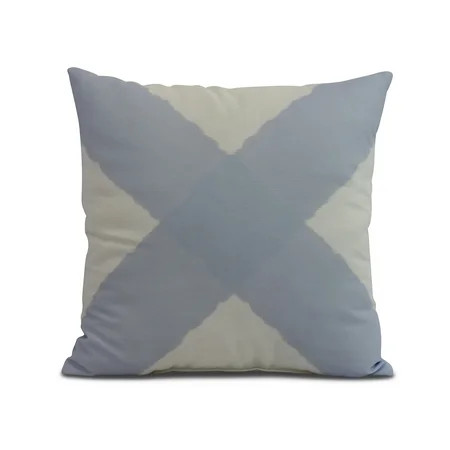 Simply Daisy, 18"" x 18"" X Marks the Spot, Geometric Print Outdoor Pillow, Blue | Walmart (US)